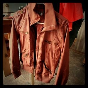 Rust colored leather jacket